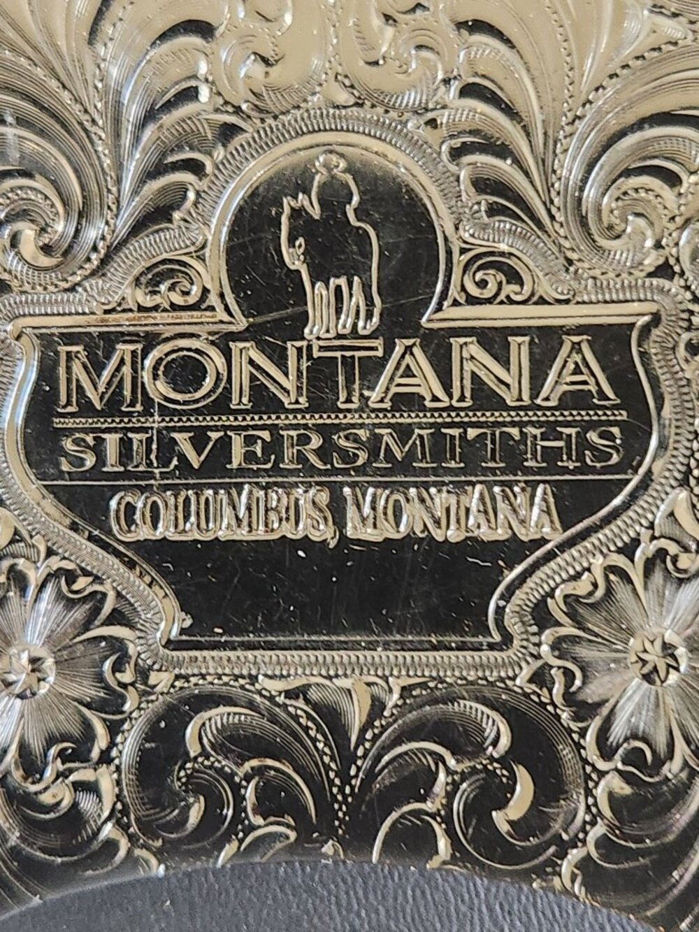 Vintage Montana Silversmiths Gold & Silver Eagle Western Belt Buckle Vintage Des - Picture 3 of 3